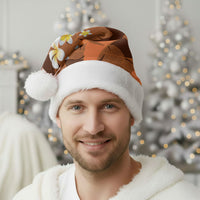 Orange Banana Leaf Hawaii Christmas Santa Hat Lau Maia Plumeria Tropical Summer Vibes LT14 - Polynesian Pride