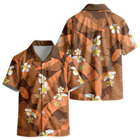 Orange Banana Leaf Hawaii Kid Hawaiian Shirt Lau Maia Plumeria Tropical Summer Vibes