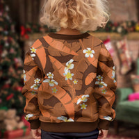 Orange Banana Leaf Hawaii Kid Ugly Christmas Sweater Lau Maia Plumeria Tropical Summer Vibes LT14 - Polynesian Pride