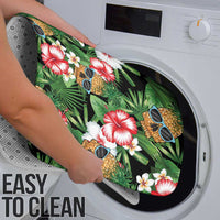 Pineapple Skull Aloha Hawaii Bathroom Set Summer Vibes Tropical Seamless Pattern - Polynesian Pride