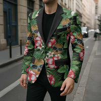 Pineapple Skull Aloha Hawaii Blazer Summer Vibes Tropical Seamless Pattern - Polynesian Pride