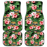 Pineapple Skull Aloha Hawaii Car Mats Summer Vibes Tropical Seamless Pattern - Polynesian Pride