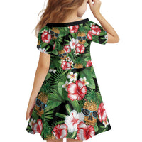 Pineapple Skull Aloha Hawaii Family Matching Mermaid Dress and Hawaiian Shirt Summer Vibes Tropical Seamless Pattern - Polynesian Pride