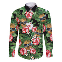 Pineapple Skull Aloha Hawaii Family Matching Puletasi and Hawaiian Shirt Summer Vibes Tropical Seamless Pattern - Polynesian Pride