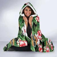 Pineapple Skull Aloha Hawaii Hooded Blanket Summer Vibes Tropical Seamless Pattern - Polynesian Pride