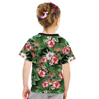 Pineapple Skull Aloha Hawaii Kid T Shirt Summer Vibes Tropical Seamless Pattern - Polynesian Pride