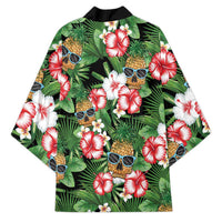 Pineapple Skull Aloha Hawaii Kimono Summer Vibes Tropical Seamless Pattern - Polynesian Pride