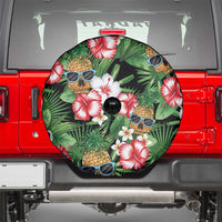 Pineapple Skull Aloha Hawaii Spare Tire Cover Summer Vibes Tropical Seamless Pattern - Polynesian Pride