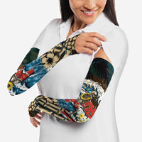 Aloha Hawaii Surfing Skull Arm Sleeves Shaka Skeleton Ride The Waves - Polynesian Pride