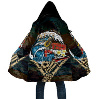 Aloha Hawaii Surfing Skull Cloak Shaka Skeleton Ride The Waves - Polynesian Pride