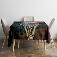 Aloha Hawaii Surfing Skull Tablecloth Shaka Skeleton Ride The Waves - Polynesian Pride