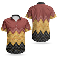 Kaokao Maori Tukutuku Inspired New Zealand Couples Matching Off Shoulder Short Dress and Hawaiian Shirt LT14 - Polynesian Pride