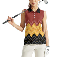 Kaokao Maori Tukutuku Inspired New Zealand Women Sleeveless Polo Shirt LT14 - Polynesian Pride