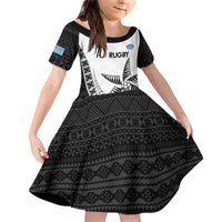 Custom Fiji Rugby Family Matching Off Shoulder Short Dress and Hawaiian Shirt Go Champions Fijian Tapa Cloth