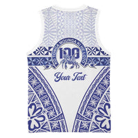 Personalised Queen Salote College Basketball Jersey Kolisi Fefine 100th Anniversary Kupesi White - Polynesian Pride