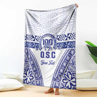 Personalised Queen Salote College Blanket Kolisi Fefine 100th Anniversary Kupesi White - Polynesian Pride