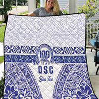 Personalised Queen Salote College Quilt Kolisi Fefine 100th Anniversary Kupesi White - Polynesian Pride