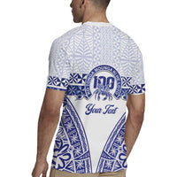 Personalised Queen Salote College Rugby Jersey Kolisi Fefine 100th Anniversary Kupesi White - Polynesian Pride