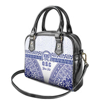 Personalised Queen Salote College Shoulder Handbag Kolisi Fefine 100th Anniversary Kupesi White - Polynesian Pride