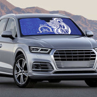 Personalised Queen Salote College Auto Sun Shade QSC Est 1926 Ngatu Pattern - Polynesian Pride