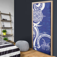 Personalised Queen Salote College Door Cover QSC Est 1926 Ngatu Pattern - Polynesian Pride