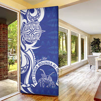 Personalised Queen Salote College Door Cover QSC Est 1926 Ngatu Pattern - Polynesian Pride