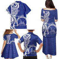 Personalised Queen Salote College Family Matching Puletasi and Hawaiian Shirt QSC Est 1926 Ngatu Pattern - Polynesian Pride
