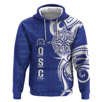 Personalised Queen Salote College Hoodie QSC Est 1926 Ngatu Pattern - Polynesian Pride