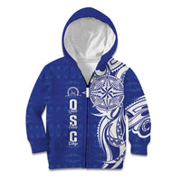 Personalised Queen Salote College Kid Hoodie QSC Est 1926 Ngatu Pattern - Polynesian Pride