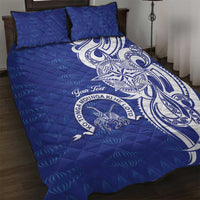 Personalised Queen Salote College Quilt Bed Set QSC Est 1926 Ngatu Pattern - Polynesian Pride