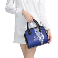 Personalised Queen Salote College Shoulder Handbag QSC Est 1926 Ngatu Pattern - Polynesian Pride