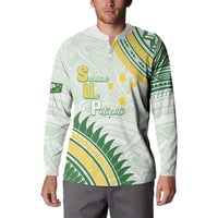 Personalised Samoa Ua Potopoto Button Sweatshirt SUP Est 2025 Samoan Pattern - Polynesian Pride