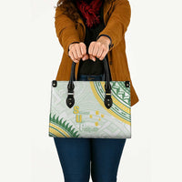 Samoa Ua Potopoto Leather Bag SUP Est 2025 Samoan Pattern - Polynesian Pride