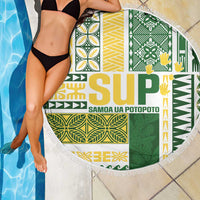 Samoa Uniting Party Beach Blanket SUP Est 2025 Siapo Pattern - Polynesian Pride