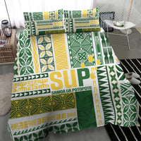 Samoa Uniting Party Bedding Set SUP Est 2025 Siapo Pattern - Polynesian Pride