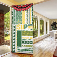 Samoa Uniting Party Door Cover SUP Est 2025 Siapo Pattern - Polynesian Pride