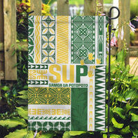 Samoa Uniting Party Garden Flag SUP Est 2025 Siapo Pattern - Polynesian Pride