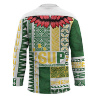 Samoa Uniting Party Hockey Jersey SUP Est 2025 Siapo Pattern - Polynesian Pride