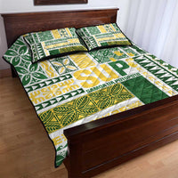 Samoa Uniting Party Quilt Bed Set SUP Est 2025 Siapo Pattern - Polynesian Pride