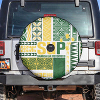 Samoa Uniting Party Spare Tire Cover SUP Est 2025 Siapo Pattern - Polynesian Pride