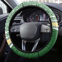 Samoa Uniting Party Steering Wheel Cover SUP Est 2025 Siapo Pattern - Polynesian Pride