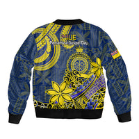 Niue Peniamina Gospel Day Sleeve Zip Bomber Jacket Unique Niean Hiapo LT14 - Polynesian Pride