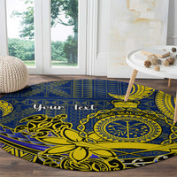 Personalised Niue Peniamina Gospel Day Round Carpet Unique Niean Hiapo LT14 - Polynesian Pride