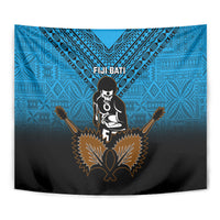 Fiji Tapa Rugby Tapestry Pacific 2023 Go Fijian Bati LT14 - Polynesian Pride