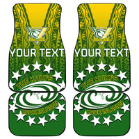 Custom Cook Islands Rugby Car Mats Pacific 2023 Go The Kukis LT14 Green - Polynesian Pride