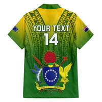 Custom Cook Islands Rugby Family Matching Long Sleeve Bodycon Dress and Hawaiian Shirt Pacific 2023 Go The Kukis LT14 - Polynesian Pride