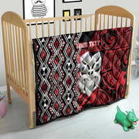 Personalised New Zealand Christmas Quilt Meri Kirihimete Maori Wheku - Taniko Art