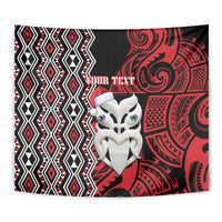 Personalised New Zealand Christmas Tapestry Meri Kirihimete Maori Wheku - Taniko Art