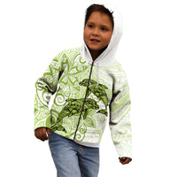 Polynesia Dolphins Kid Hoodie Valentine Day Floral Polynesian - Vintage Lime Green LT14 - Polynesian Pride