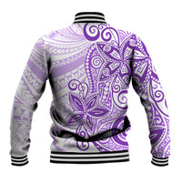 Polynesia Dolphins Baseball Jacket Valentine Day Floral Polynesian - Vintage Purple LT14 - Polynesian Pride